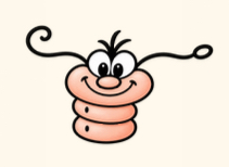 The smiling pink worm hidden in every Potato and the Yeti book